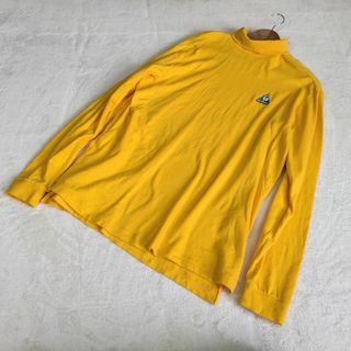 ルコックスポルティフ(le coq sportif)の【ルコック】ゴルフウェア　長袖　LL　XL　黄色　ハイネック　ワンポイント刺繡(ウエア)