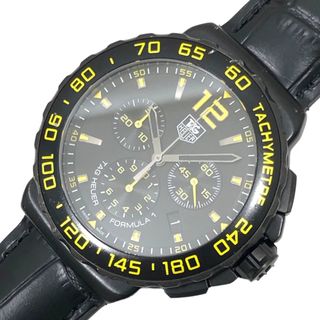 タグホイヤー(TAG Heuer)の　タグ・ホイヤー TAG HEUER フォーミュラ１クロノグラフ フルブラック CAU111E ブラック文字盤 SS クオーツ メンズ 腕時計(その他)