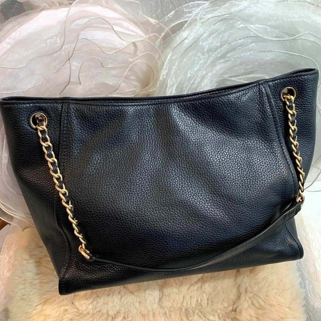 ☆美品☆TORY BURCH チェーントートバッグ レザー ブラック ☆美品☆TORY BURCH チェーントートバッグ レザー ブラック