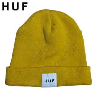 HUF イエロー ロゴ ニットキャップ ビーニー