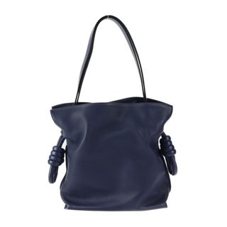 ロエベ(LOEWE)のLOEWE ロエベ  フラメンコ ノット スモール ショルダーバッグ    カーフスキンレザー ネイビー系   2WAY ハンドバッグ トートバッグ 【本物保証】(ショルダーバッグ)