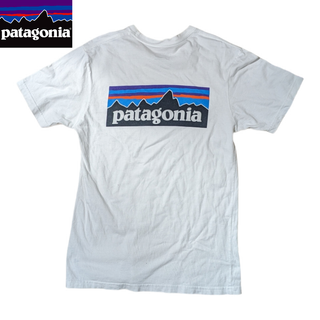 patagonia - patagonia ホワイト バックロゴプリント 半袖Tシャツ