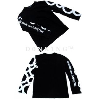 COMME des GARCONS - コムデギャルソン 青山限定 シンボルサークル ロングスリーブ Tシャツ 黒 XL