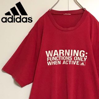 アディダス(adidas)の【最高の色落ち】アディダス　バックプリントロゴ入りTシャツ　レッド　F967(Tシャツ/カットソー(半袖/袖なし))