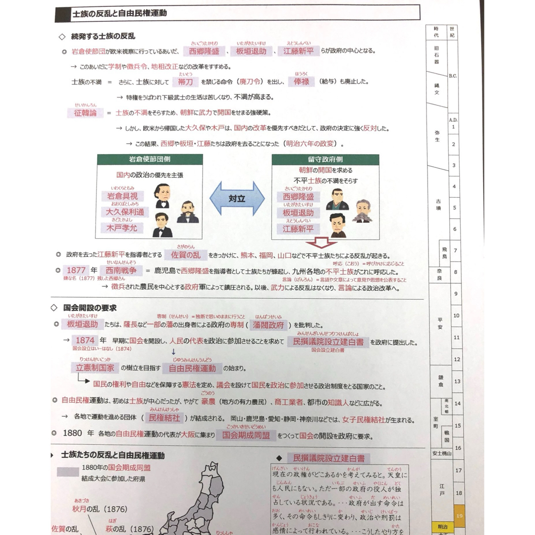 歴史 暗記プリント②   ★中学受験・中1.2.3対象 エンタメ/ホビーの本(語学/参考書)の商品写真