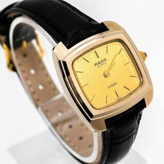 ラドー(RADO)の《美品》RADO DIASTAR 腕時計 ゴールド レディース レザー レア p(腕時計)