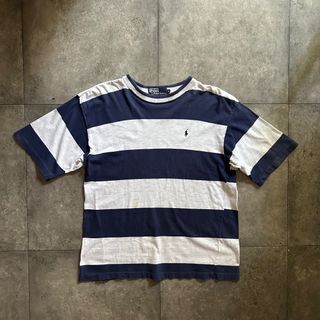 Ralph Lauren - 90s ラルフローレン ボーダーtシャツ M グレー×ネイビー