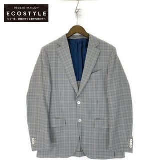 エルメネジルドゼニア(Ermenegildo Zegna)のエルメネジルドゼニア ﾌﾞﾙｰ系 ﾁｪｯｸ柄 2Bｼﾞｬｹｯﾄ 15M220 48(その他)