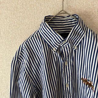 ラルフローレン(Ralph Lauren)の【極美品】ラルフローレン  長袖シャツ ボタンダウン ストライプ トリプルポニー(シャツ)