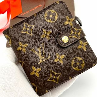 ルイヴィトン(LOUIS VUITTON)の★極美品★ルイヴィトン モノグラム コンパクトジップ 折り財布(財布)