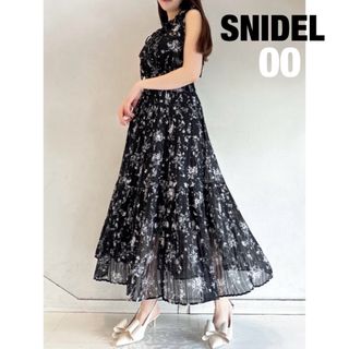 スナイデル(SNIDEL)のスナイデル　snidel Sustainableフリルプリントワンピース00(ロングワンピース/マキシワンピース)