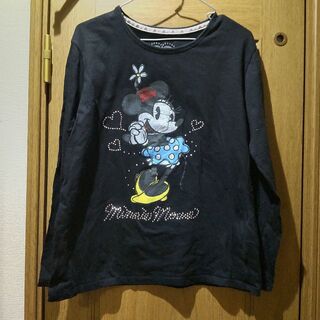 ディズニー(Disney)のディズニー　ミニーマウスのＴシャツ(長袖)　サイズＬＬ　[458](Tシャツ(長袖/七分))