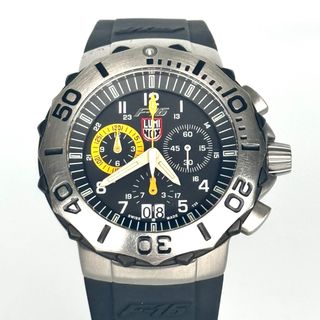 ルミノックス(Luminox)のルミノックス　F-16　ファイティングファルコン　クォーツ　クロノグラフ　黒　デイト表示　ラバーベルト(腕時計(アナログ))