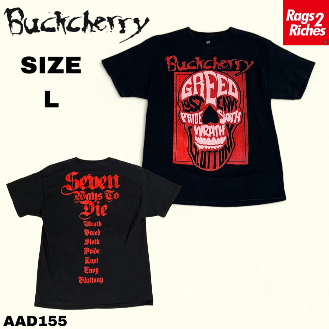 Hanes(ヘインズ)のBUCKCHERRY - SEVEN WAYS TO DIE バックチェリー両面 メンズのトップス(Tシャツ/カットソー(半袖/袖なし))の商品写真