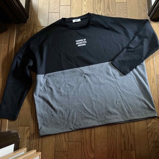 WEGO メンズL Tシャツ　黒✖️グレー(Tシャツ/カットソー(半袖/袖なし))