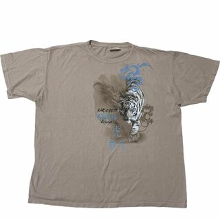 YAK&YETI 半袖Tシャツ タイガー アニマル 虎 漢字 勇気 e63(Tシャツ/カットソー(半袖/袖なし))