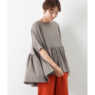 ユナイテッドアローズ(UNITED ARROWS)の美品 RAWFUDGE ローファッジ ギャザープルオーバー カットソー(カットソー(半袖/袖なし))