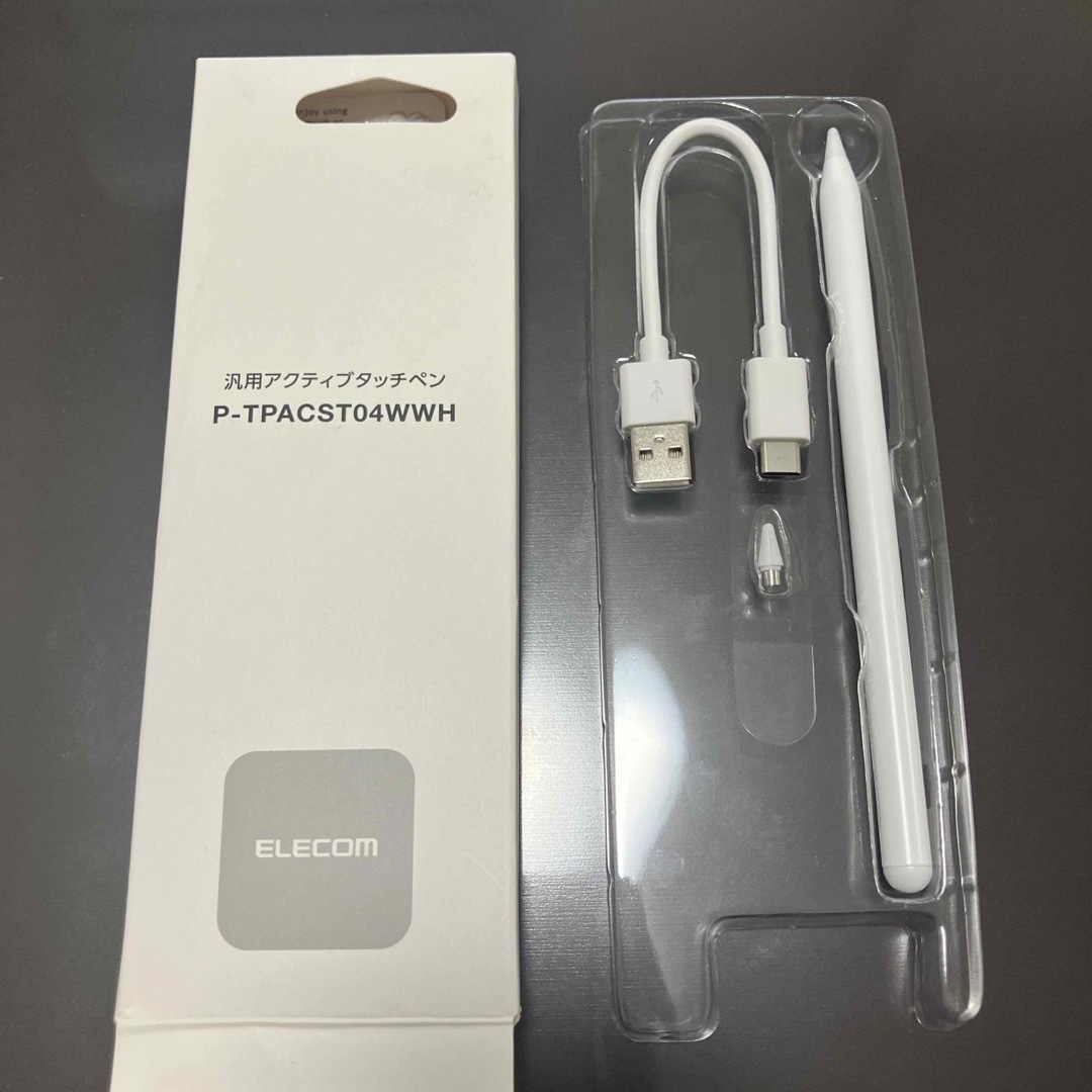 エレコム ELECOM 汎用アクティブタッチペン P-TPACST04WWH スマホ/家電/カメラのスマホアクセサリー(その他)の商品写真