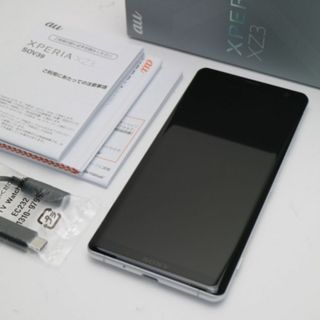 ソニー(SONY)の新品同様 SOV39 Xperia XZ3 ホワイトシルバー  SIMロック解除済み M777(スマートフォン本体)