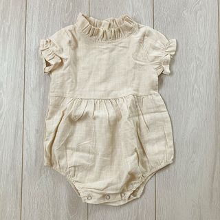 ザラキッズ(ZARA KIDS)の韓国子供服　襟袖フリルロンパース(ロンパース)