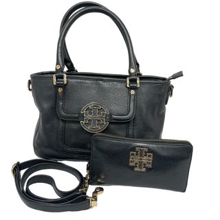 トリーバーチ(Tory Burch)のトリーバーチ 2点セット 2wayバッグ 長財布 ブラック レザー【中古】12404K1178(ショルダーバッグ)