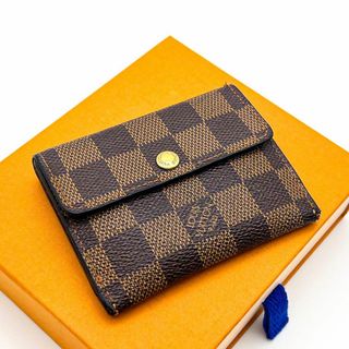 ルイヴィトン(LOUIS VUITTON)の【極美品】ルイヴィトン　ラドロー　ダミエエベヌ　ミニ財布　コインケース　茶色(コインケース)