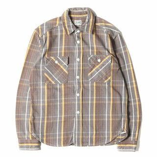 JELADO ジェラード ヘビーフラン チェック ネルシャツ ブラウン×グレー16(L)(シャツ)