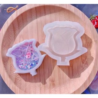 シリコンモールド　ローズ　薔薇　花　タグ　レジン　バラ　シェイカー　シャカシャカ(各種パーツ)