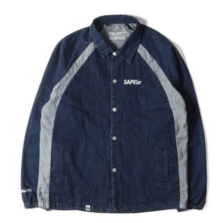 A Elegantes SAPEur サプール 21AW デニム コーチジャケット(DENIM COACH JACKET) インディゴXXL(Gジャン/デニムジャケット)