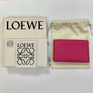 ロエベ(LOEWE)のロエベ　名刺入れ　アナグラムロゴ　ピンク(名刺入れ/定期入れ)