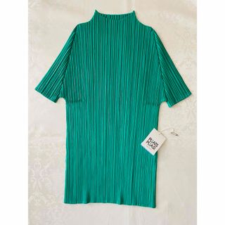 プリーツプリーズイッセイミヤケ(PLEATS PLEASE ISSEY MIYAKE)の[美品] プリーツプリーズ　ハイネック半袖シャツ　トップス(シャツ/ブラウス(半袖/袖なし))