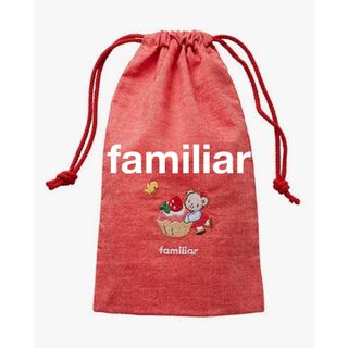 familiar - 【familiar】ファミリア　現行品　巾着　レッド ミニ巾着 巾着袋 小物入れ