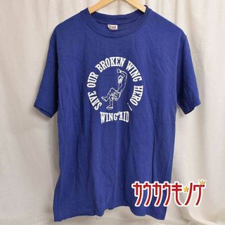 WING ER AID SAVE OUR BROKEN WING HERO プロレス Tシャツ サイズM ブルー(格闘技/プロレス)