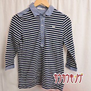 ラコステ(LACOSTE)のラコステ 7分丈 ハーフボタン シャツ ボーダー サイズ36(S) ネイビー KF052E レディース LACOSTE(その他)