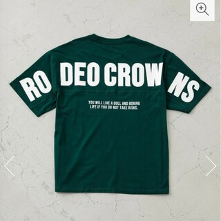 ロデオクラウンズワイドボウル(RODEO CROWNS WIDE BOWL)の新品未使用タグ付きロデオクラウンズワイドボウルメンズ切り替えロゴTシャツ(Tシャツ/カットソー(半袖/袖なし))