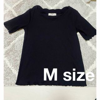 シマムラ(しまむら)の🫧🤍しまむら　カットソー　黒　M🫧🤍(Tシャツ/カットソー(半袖/袖なし))