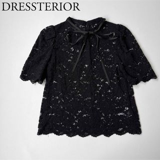 ドレステリア(DRESSTERIOR)の美品 DRESSTERIOR ドレステリア　ブラウス　レース　花柄(シャツ/ブラウス(半袖/袖なし))