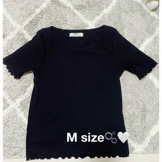 シマムラ(しまむら)の🫧🤍しまむら　カットソー　M size 黒🫧🤍(Tシャツ(半袖/袖なし))