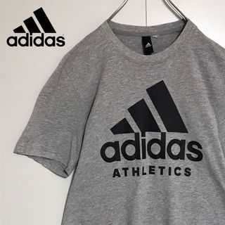 アディダス(adidas)の【人気定番】アディダス　センターロゴ入りTシャツ　グレー　H765(Tシャツ/カットソー(半袖/袖なし))