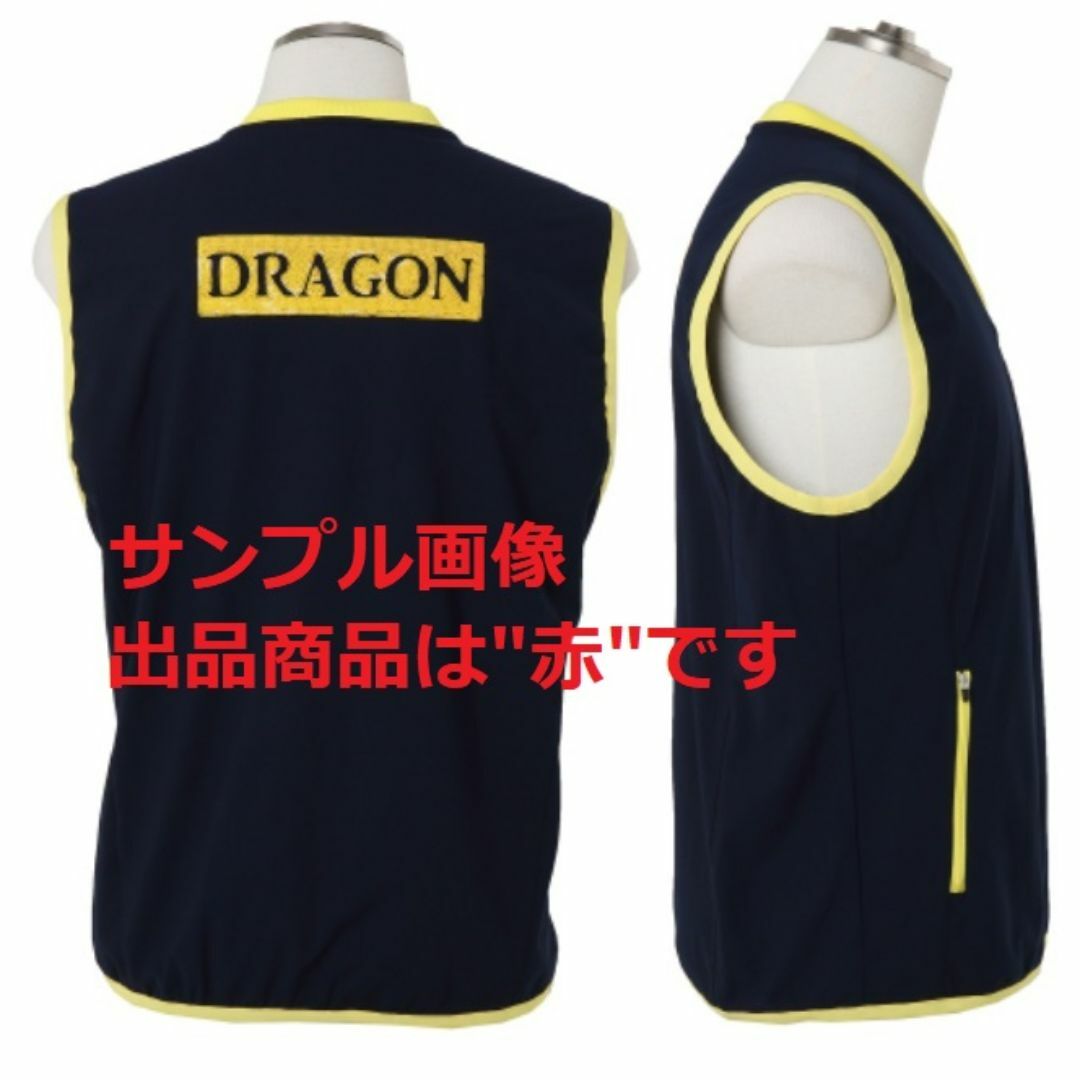 新品☆ダンスウィズドラゴン☆L 赤 黒 ベスト バックロゴ ゴルフ 新品☆ダンスウィズドラゴン☆L 赤 黒 ベスト バックロゴ ゴルフ