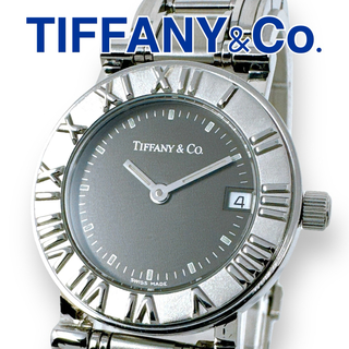 ティファニー(Tiffany & Co.)のティファニー アトラス ラウンド クオーツ 黒 レディース 時計 ブランド 稼働(腕時計)