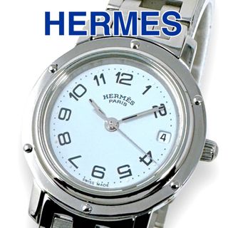 エルメス(Hermes)のエルメス クリッパー CL4.210 ホワイト クオーツ レディース 時計 稼働(腕時計)