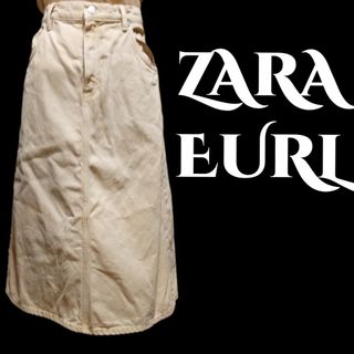 ザラ(ZARA)のZARAカラーデニスカEURL中古美品13号(ひざ丈スカート)