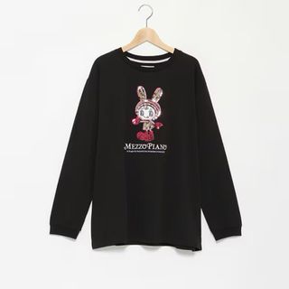 メゾピアノジュニア(mezzo piano junior)のメゾピアノ新品新作タグ付きベリエちゃんスパンコールT シャツF(Tシャツ/カットソー)