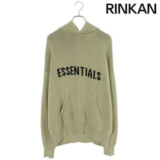 フィアオブゴッド(FEAR OF GOD)のフォグ  ESSENTIALS KNIT HOODIE フロントロゴニットプルオーバーパーカー メンズ S(パーカー)