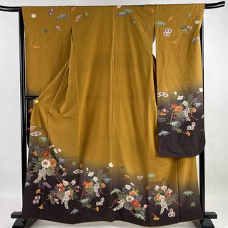 振袖 身丈162cm 裄丈65.5cm 正絹 名品 【中古】(着物)