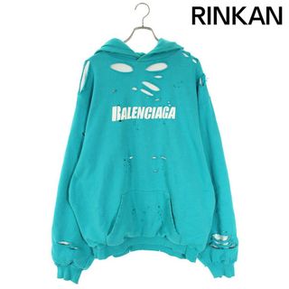 バレンシアガ(Balenciaga)のバレンシアガ  659403 TKVB6 デストロイ加工ロゴミディアムフリースパーカー メンズ M(パーカー)