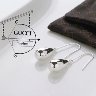 グッチ(Gucci)の美品 GUCCI グッチ ティアドロップ スターリング シルバー 925 ピアス(ピアス)