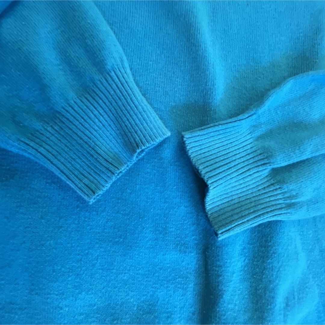 ZARA(ザラ)のザラ ZARA サマーニット 長袖 カラートップス ロンT シンプル ブルー L レディースのトップス(ニット/セーター)の商品写真