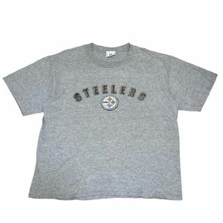 NFL ピッツバーグ・スティーラーズ 半袖Tシャツ ロゴT グレーbf9(Tシャツ/カットソー(半袖/袖なし))